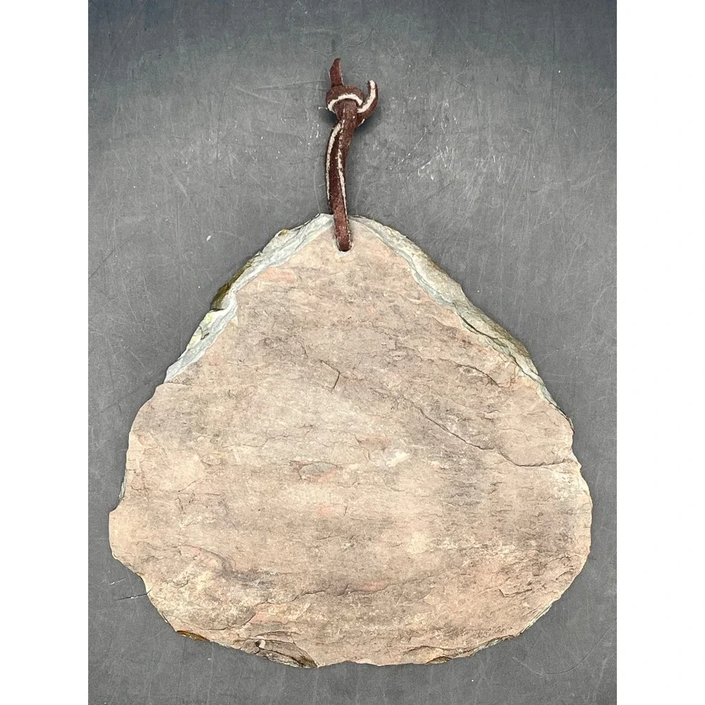 Vtg Slate Plaque Frog On‎ Lily Pad-Signed Porch Decor-Collector Cottagecore 5